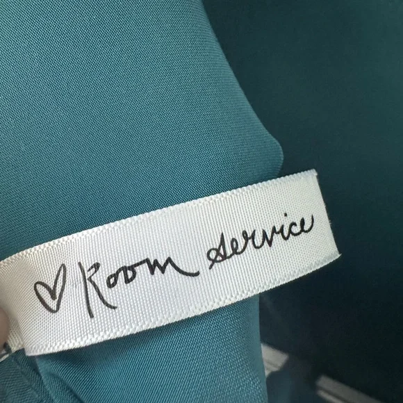 ROOM SERVICE Teal Open-Back Cowl Dress - Picture 4 of 4